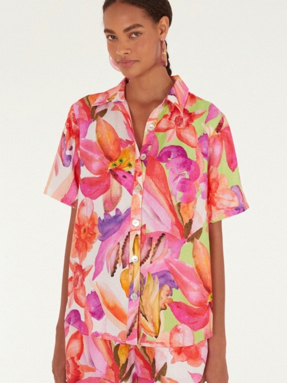Multicolor Artsy Flora Shirt